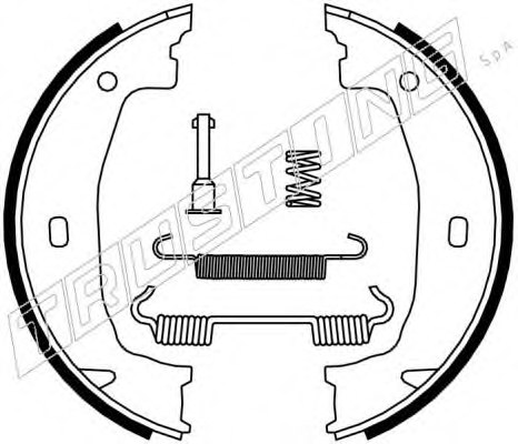 TRUSTING 019.028K Brake Shoe Set, parking brake